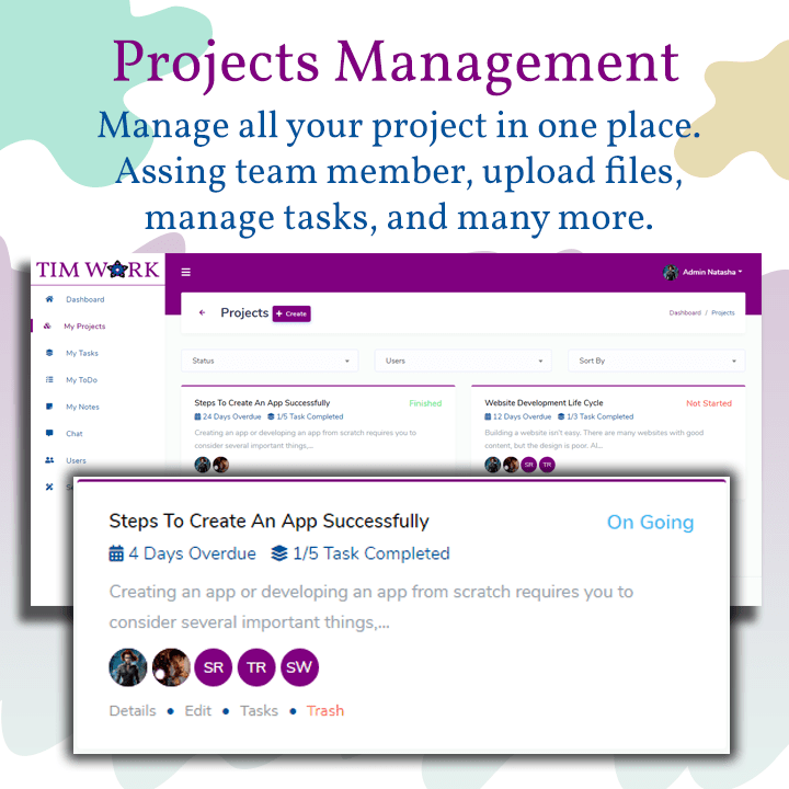 TimWork SaaS - Project Management Tool - Clickatory